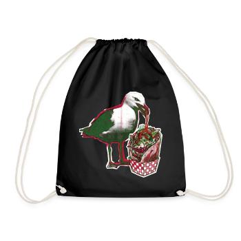 Döner Möwe - Turnbeutel - Schwarz - Vorne