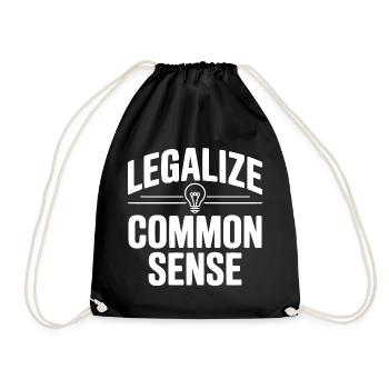 Legalize Common Sense - Drawstring Bag - black - Front
