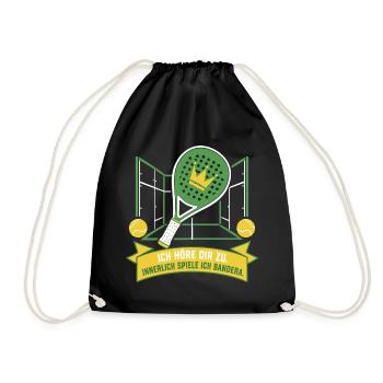 Innerlich immer Bandera — Padel 2026 - Turnbeutel - Schwarz - Vorne