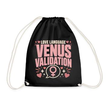 Venus sign Venus astrology - Drawstring Bag - black - Front