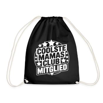 Coolste Mamas Club Mitglied - Turnbeutel - Schwarz - Vorne