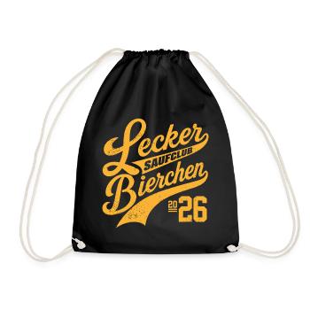 Lecker Bierchen Saufclub 2026 - Sac de sport léger - noir - Devant