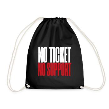 No Ticket No Service IT Support Ticketing - Turnbeutel - Schwarz - Vorne