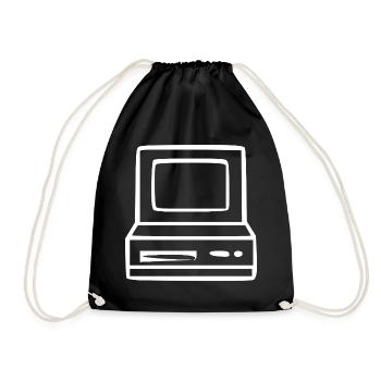 Cadeau vintage des années 80 et 90 pour ordinateur rétro - Sac de sport léger - noir - Devant