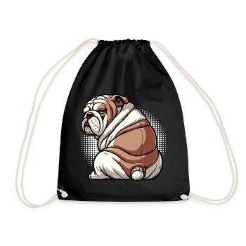 English Bulldog Bully Bully Owner Bullyfan - Drawstring Bag - black - Front