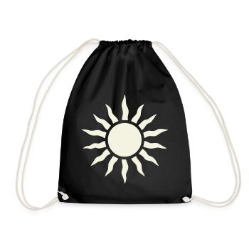 Sun with ray frame - Drawstring Bag - black - Front