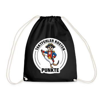 Gardetanz Erdmännchen Punkte Shirt - Turnbeutel - Schwarz - Vorne