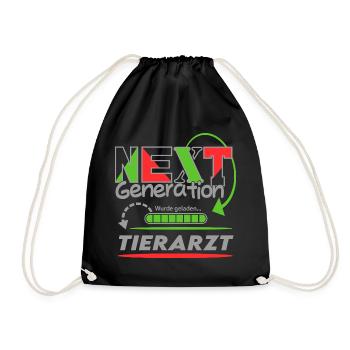 Tierarzt Next Generation Beruf Arbeit Mann Job - Turnbeutel - Schwarz - Vorne