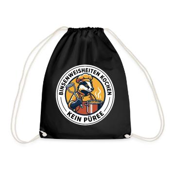 Koch Kochen Küchenchef Kartoffelstampfer T-Shirt - Turnbeutel - Schwarz - Vorne