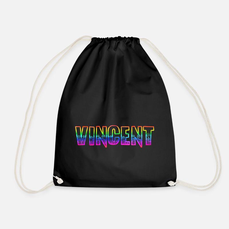 vincent rs regenbogen - Turnbeutel - Schwarz