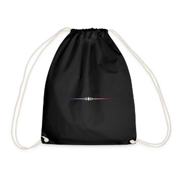 drapeau français - Sac de sport léger - noir - Devant