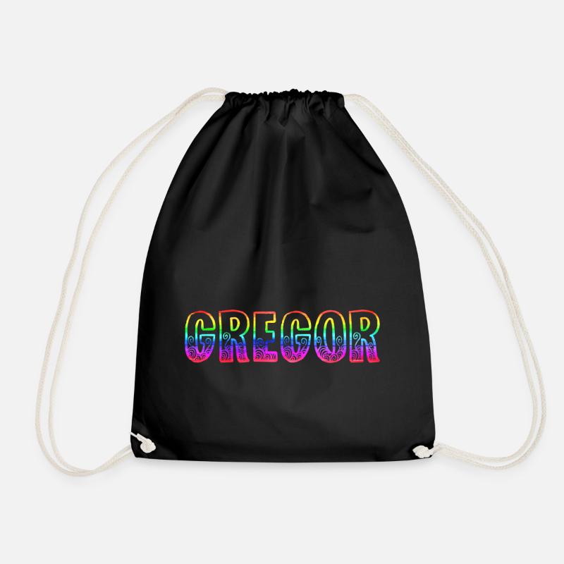 gregor rs regenbogen - Turnbeutel - Schwarz