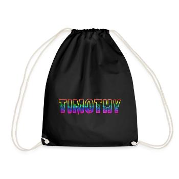 timothy rs regenbogen - Turnbeutel - Schwarz - Vorne