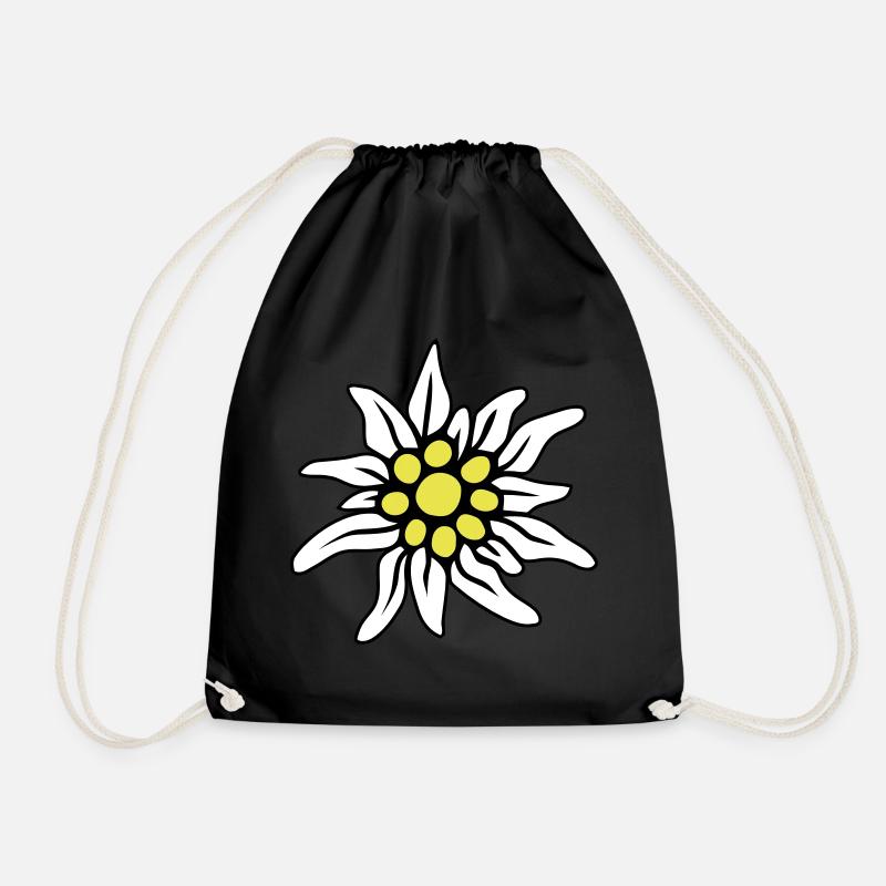EDELWEISS BLÜTE - Turnbeutel - Schwarz