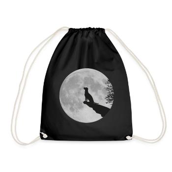 Vollmond Klippe Hund Dog Labrador Werwolf heulen - Sac de sport léger - noir - Devant