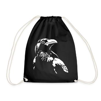 The Raven - Drawstring Bag - black - Front