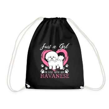 Juste une fille amoureuse de son havanais - Sac de sport léger - noir - Devant