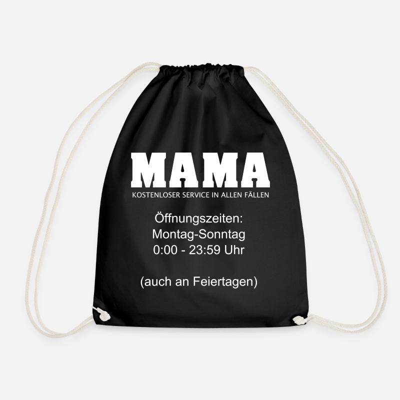 Mama Beruf 24/7 Service Tag und Nacht 1c - Turnbeutel - Schwarz