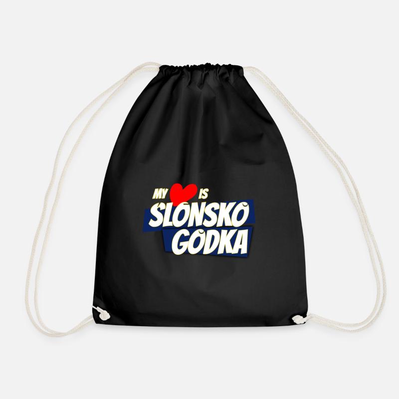 Silesian with slonsko godka - Drawstring Bag - black