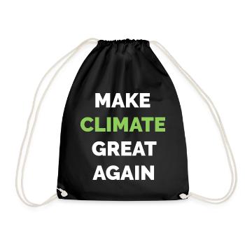 Make Climate Great Again Climate Protection Symbole climatique - Sac de sport léger - noir - Devant