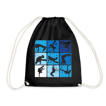 break dancing - Drawstring Bag - black - Front