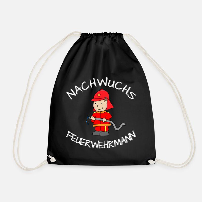 Nachwuchs Feuerwehrmann Feuerwehr Kind Geschenk - Turnbeutel - Schwarz