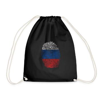Russland - Turnbeutel - Schwarz - Vorne