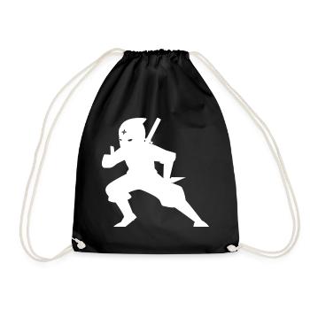 Ninja - Samurai / Martial Arts - Drawstring Bag - black - Front