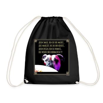 Bulldog Snack - Turnbeutel - Schwarz - Vorne
