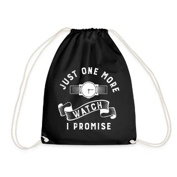 Only one more clock promised - Drawstring Bag - black - Front