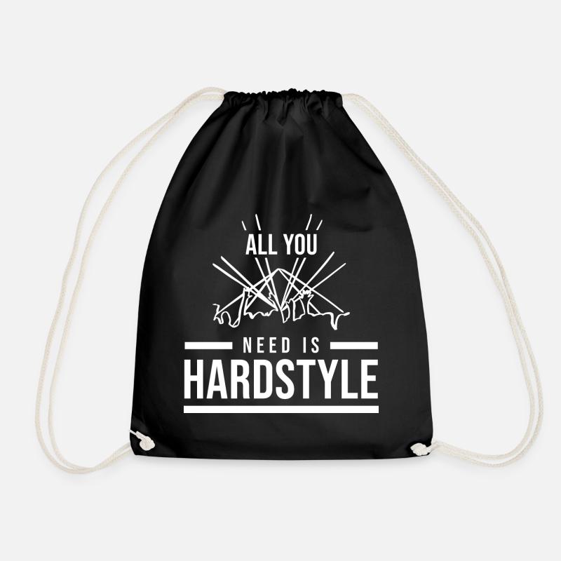 Hardstyle DJ Musik Hard Style Techno - Turnbeutel - Schwarz