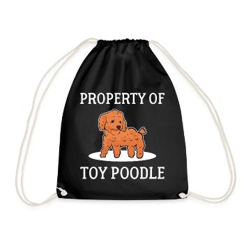 Caniche - Sac de sport léger - noir - Devant
