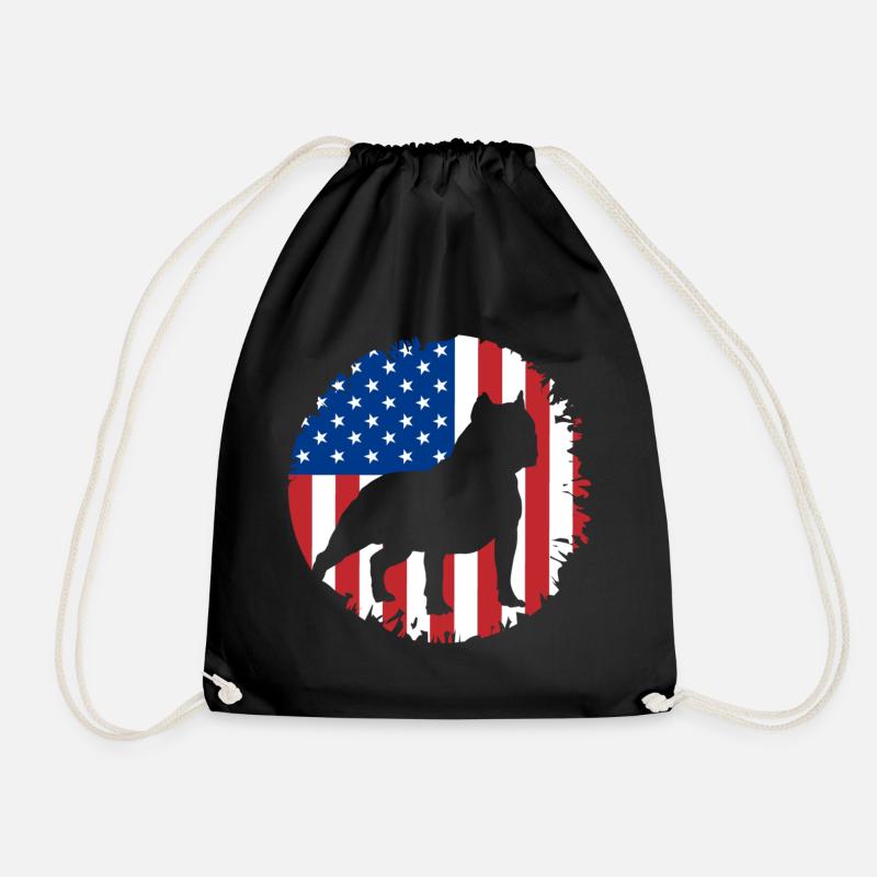 American Bully Pitbull Bulldogge Geschenk - Turnbeutel - Schwarz