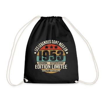 Les légendes sont nées en 1953 - Sac de sport léger - noir - Devant