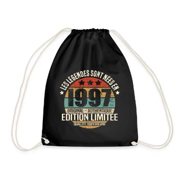 Les légendes sont nées en 1997 - Sac de sport léger - noir - Devant
