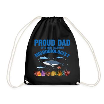 Fier Papa Microbiologie Biologie Biologiste Mer - Sac de sport léger - noir - Devant