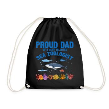 Fier Papa Ichtyologiste Biologiste marin Océan Mer - Sac de sport léger - noir - Devant