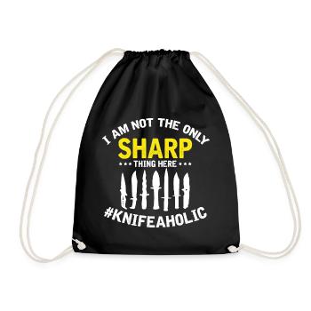 Knife Collector Designs Messerfan Knife Maker - Drawstring Bag - black - Front