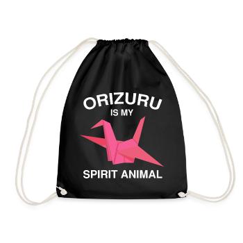 Conception d'origami Kirigami coloré - Sac de sport léger - noir - Devant