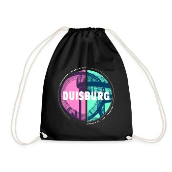 Duisburg Germany City Skyline Home Love - Drawstring Bag - black - Front