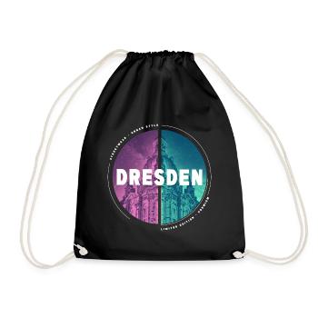 Dresde Allemagne Ville Skyline Accueil Amour - Sac de sport léger - noir - Devant