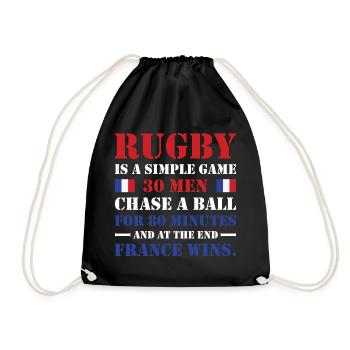 Le rugby est un jeu simple France Rugby - Sac de sport léger - noir - Devant