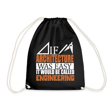 Architecture Engineering Architektur Beruf - Turnbeutel - Schwarz - Vorne