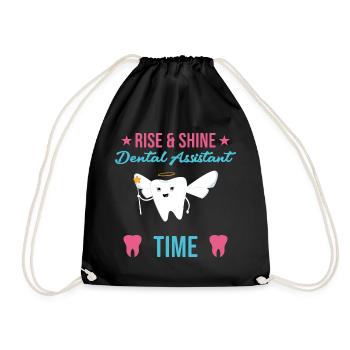Hygienist Rise & Shine Dental Assistant - Turnbeutel - Schwarz - Vorne