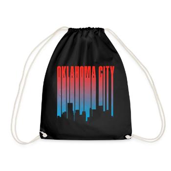 Oklahoma City Skyline Gradient - Turnbeutel - Schwarz - Vorne