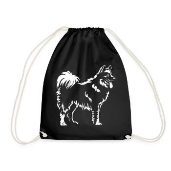 Samoyed "Black Edition" - Drawstring Bag - black - Front