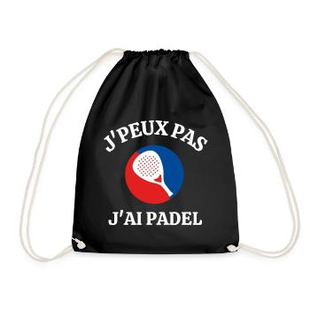 padel, fan de padel, joeur de padel - Sac de sport léger - noir - Devant