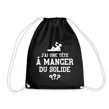 boire, apéritif, alcool - Sac de sport léger - noir - Devant