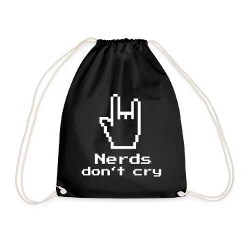 Les nerds ne pleurent pas! Nerd-shirt, cadeau, informatique - Sac de sport léger - noir - Devant