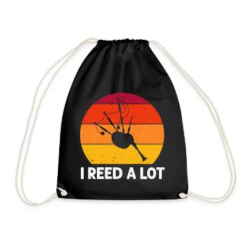 Bagpipes for pipers and Scots - Drawstring Bag - black - Front